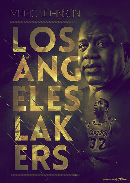 Vintage NBA Posters by Caroline Blanchet | Daily design inspiration for ...