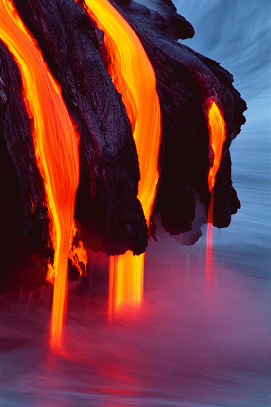 Flow Into The Ocean: Lava Photography by G. Brad Lewis | Daily design ...