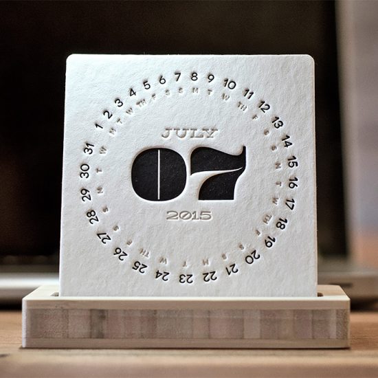 Type Letterpress Desk Calendar by iSkelter Daily design inspiration