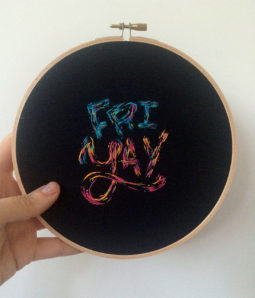 Hand-Embroidered Lettering by Valeria Molinari | Daily design ...
