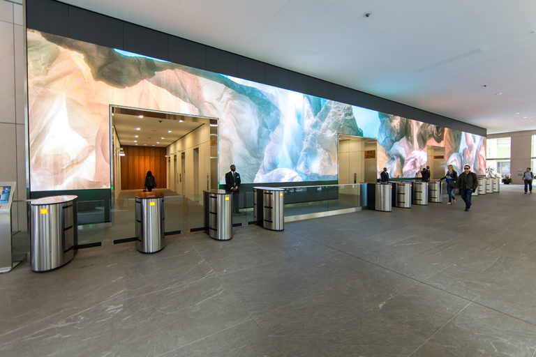 Salesforce Video Wall Digital Art Installation by Obscura Daily