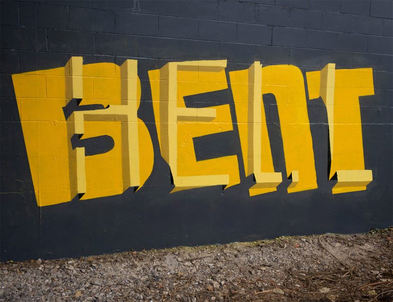 Layered Lettering Label Incredible Multi-Layered Lettering Murals by Pref | Daily design ...