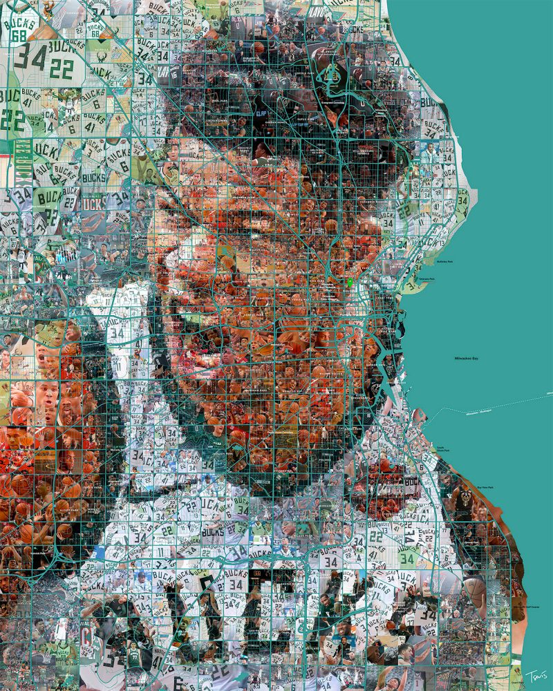 NBA Mosaics by Charis Tsevis Daily design inspiration for creatives