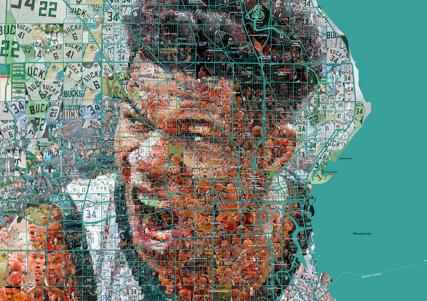 Chicago Blackhawks Mosaic Print Art Created Using Past and Present Player  Photos