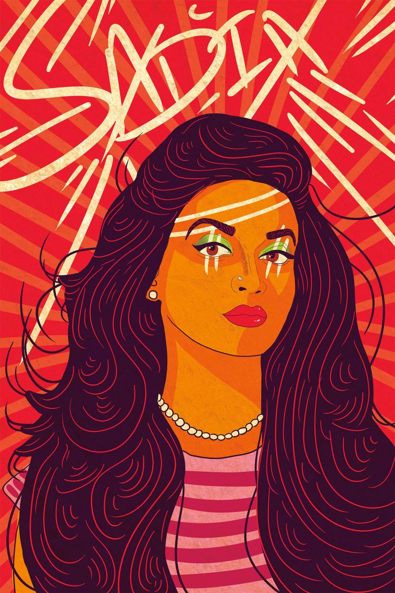 Colorful Illustrated Portraits by Amara Sikander | Daily design ...