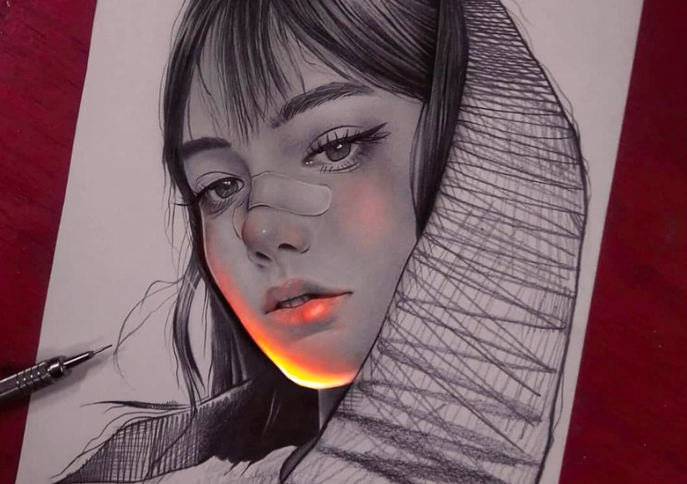 Lit: Fluorescent Pencil Drawings by Enrique Bernal | Daily design ...