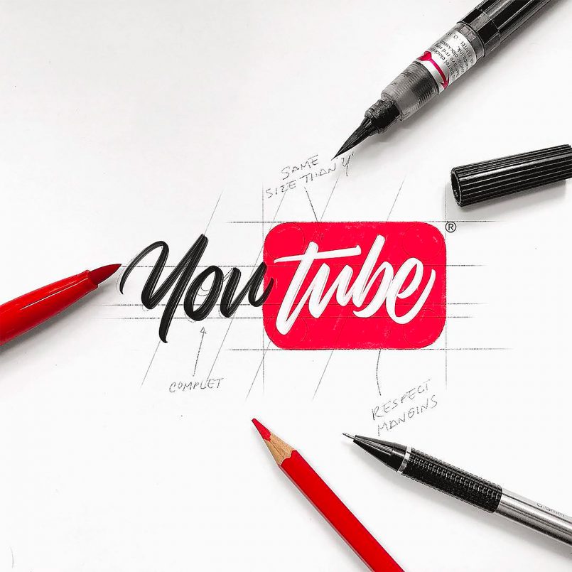 logo redesign youtube Logos famosos redesenhados