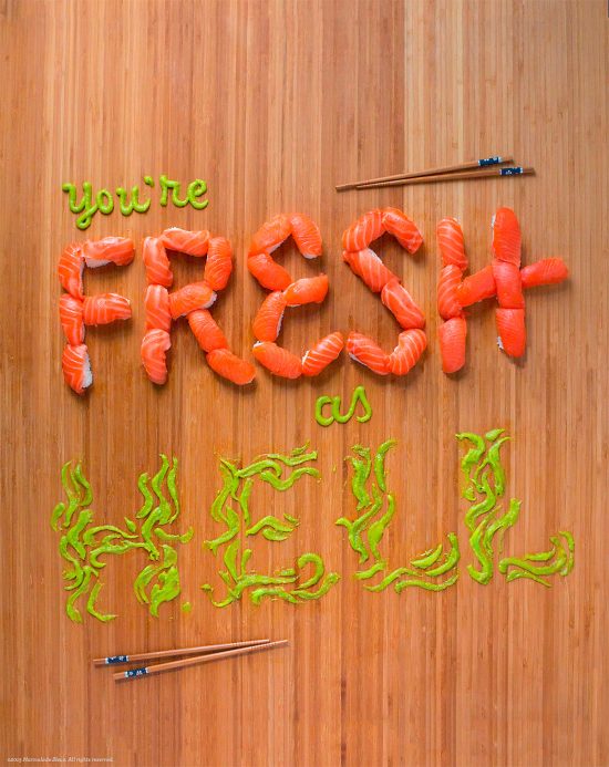Amazing Food Lettering by Danielle Evans | Daily design inspiration for ...