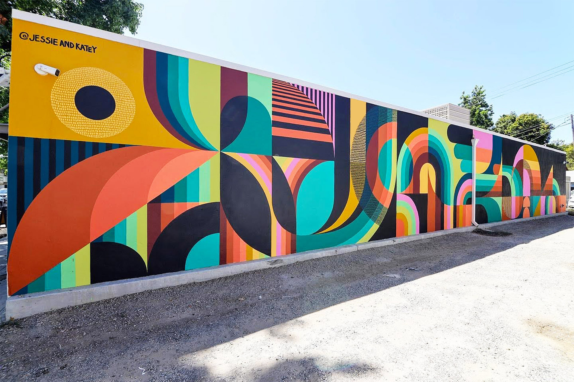 Geometric Murals & Street Art by Jessie & Katey Daily design