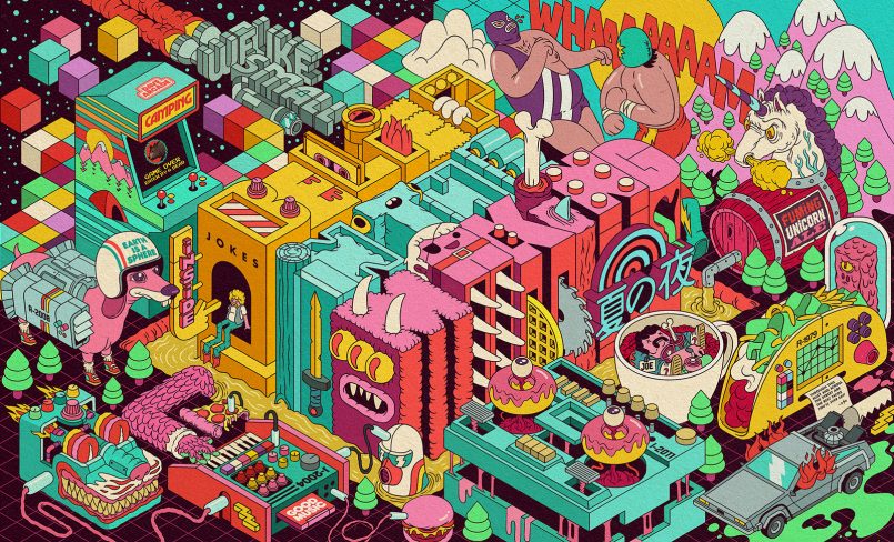 Cool Illustrations & Murals by Dave Arcade | Daily design inspiration ...