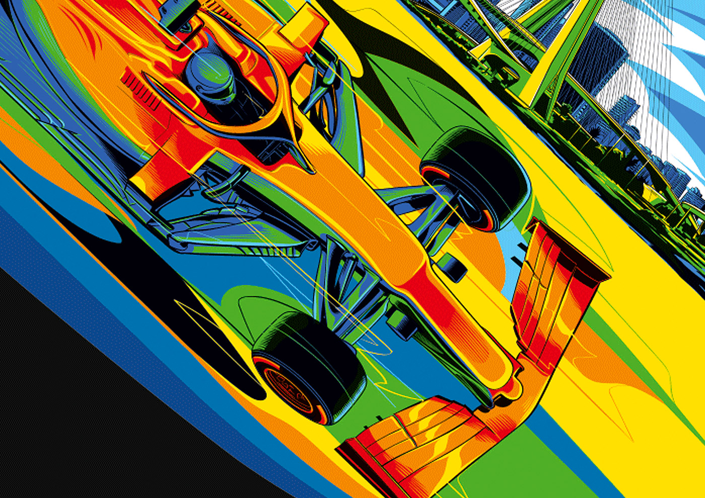 Affiche Formule 1 Pop'Art