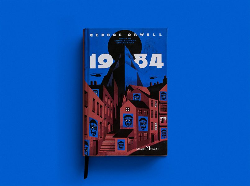 1984 by George Orwell Book Cover on Behance  Book cover art, Book cover  design inspiration, Book cover design