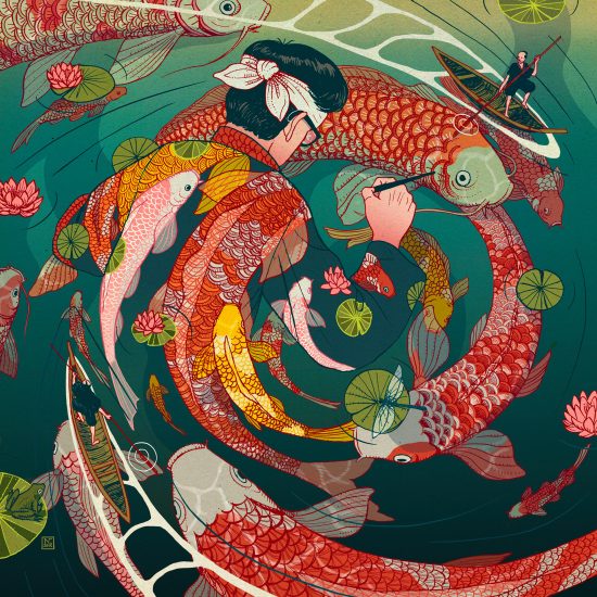 Japan-inspired Illustrations by Nicolas Castell | Daily design ...