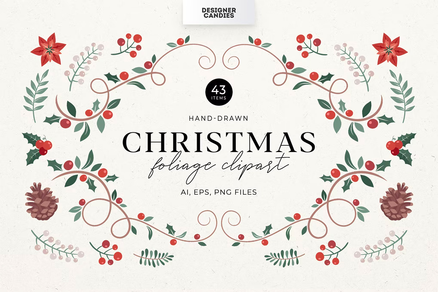 15+ Festive Graphics for your Christmas Cards & Designs | Daily design