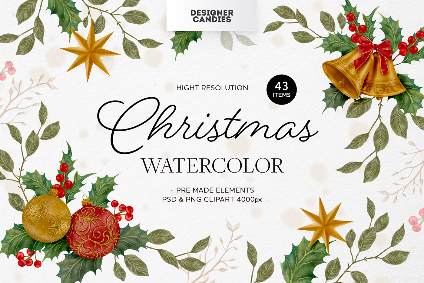 15+ Festive Graphics for your Christmas Cards & Designs | Daily design