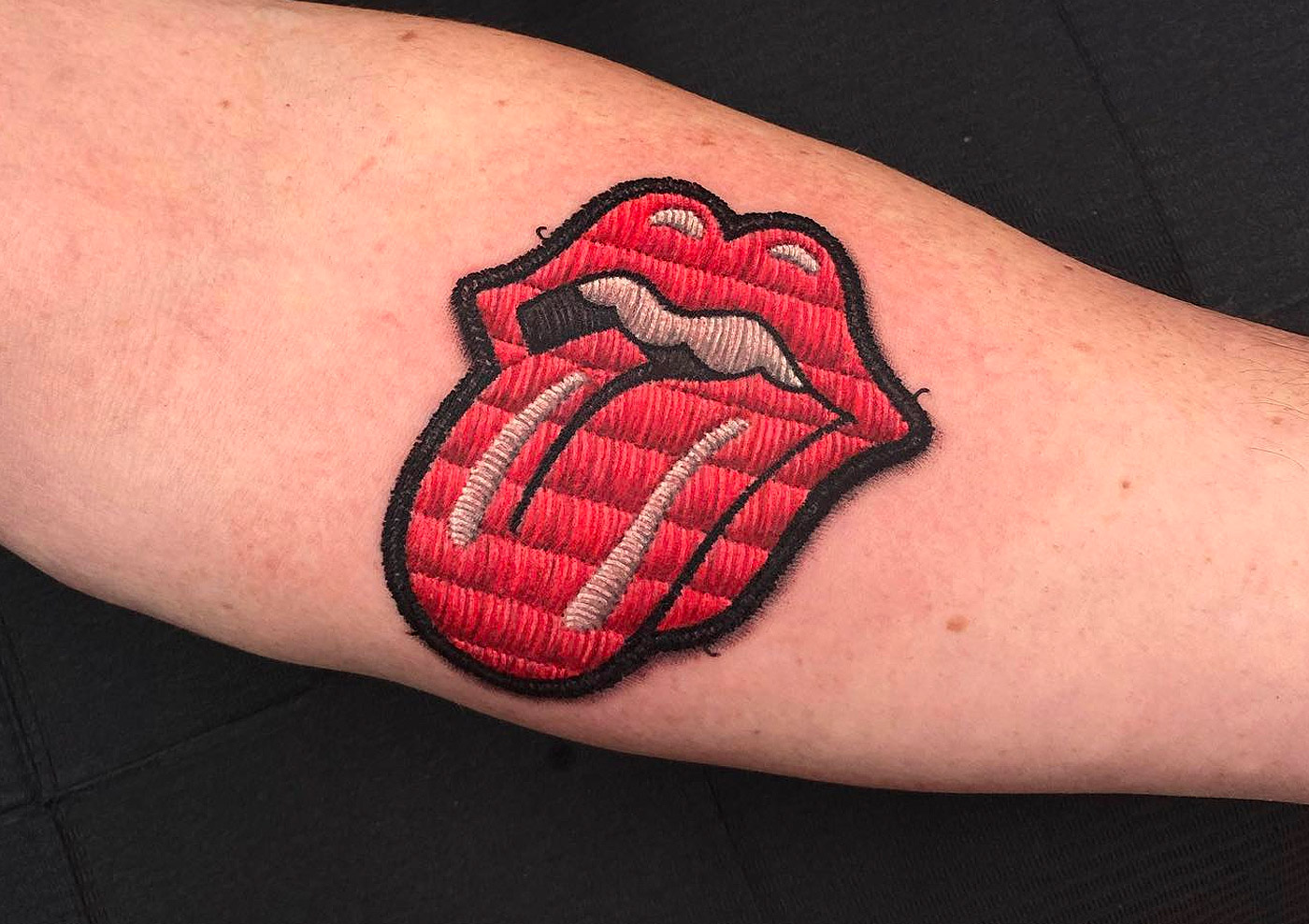 Just did this patch style Stitch tattoo! | Instagram