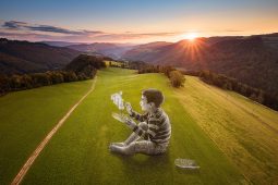 Large-Scale Paintings on Grass by Saype | Daily design inspiration for ...