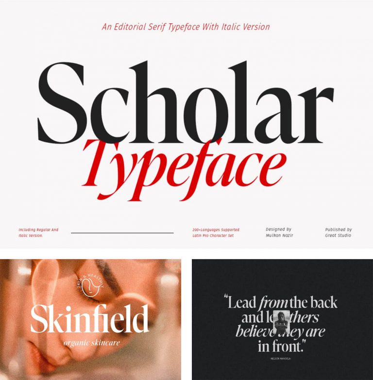 24 Best Fonts To Make An Impact In 2024 Daily Design Inspiration For   24 Fonts 15 Scholar 768x783 