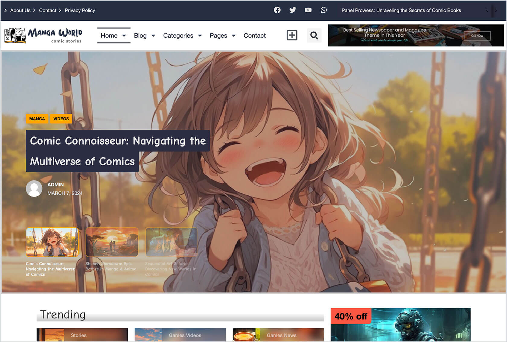 How to Create Your Own Manga & Anime Blog or Website using WordPress ...