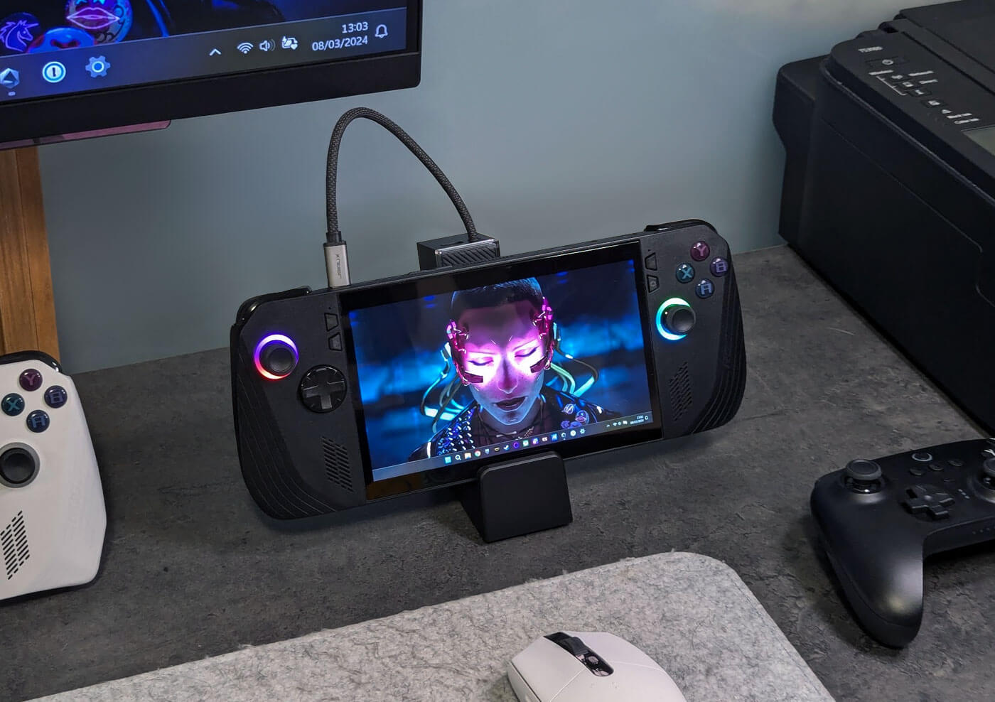 JSAUX 6-in-1 Docking Station For ROG Ally X, Steam Deck, Legion Go – 4K@120Hz, 100W Charging, Gigabit Ethernet